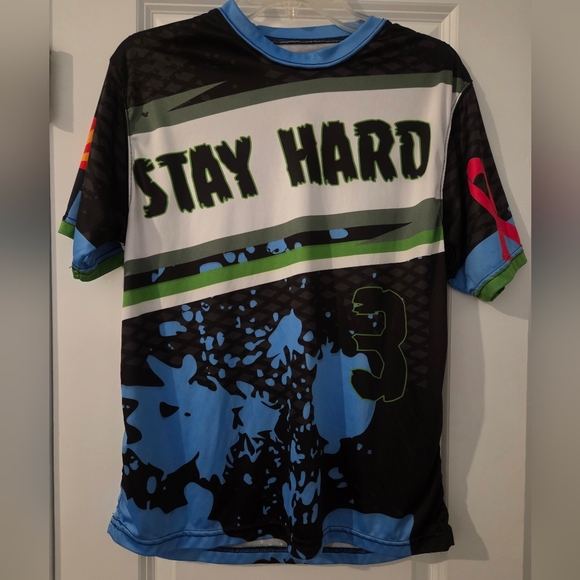 Other - Custom-printed athletic jersey featuring the phrase "STAY HARD" and  "CAMPOS"